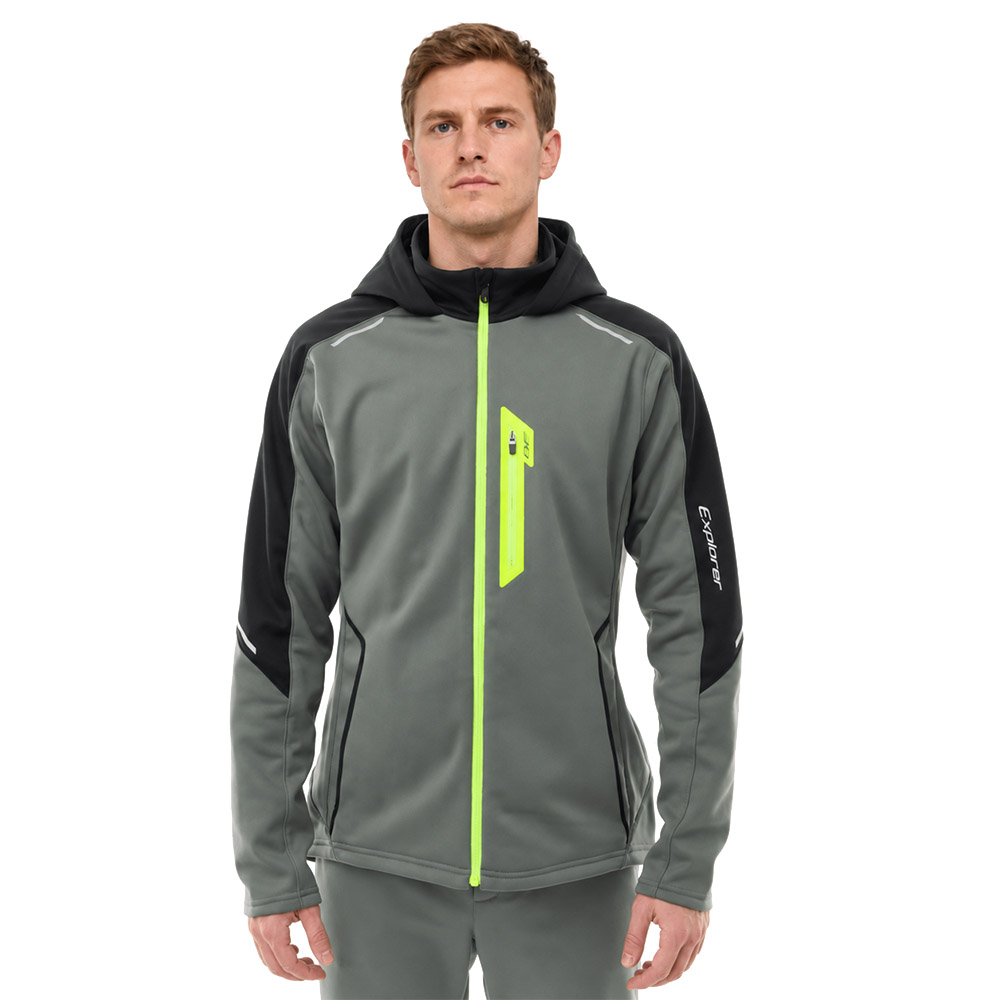 Куртка с капюшоном EXPLORER 2.0 Man Grey - Lemon