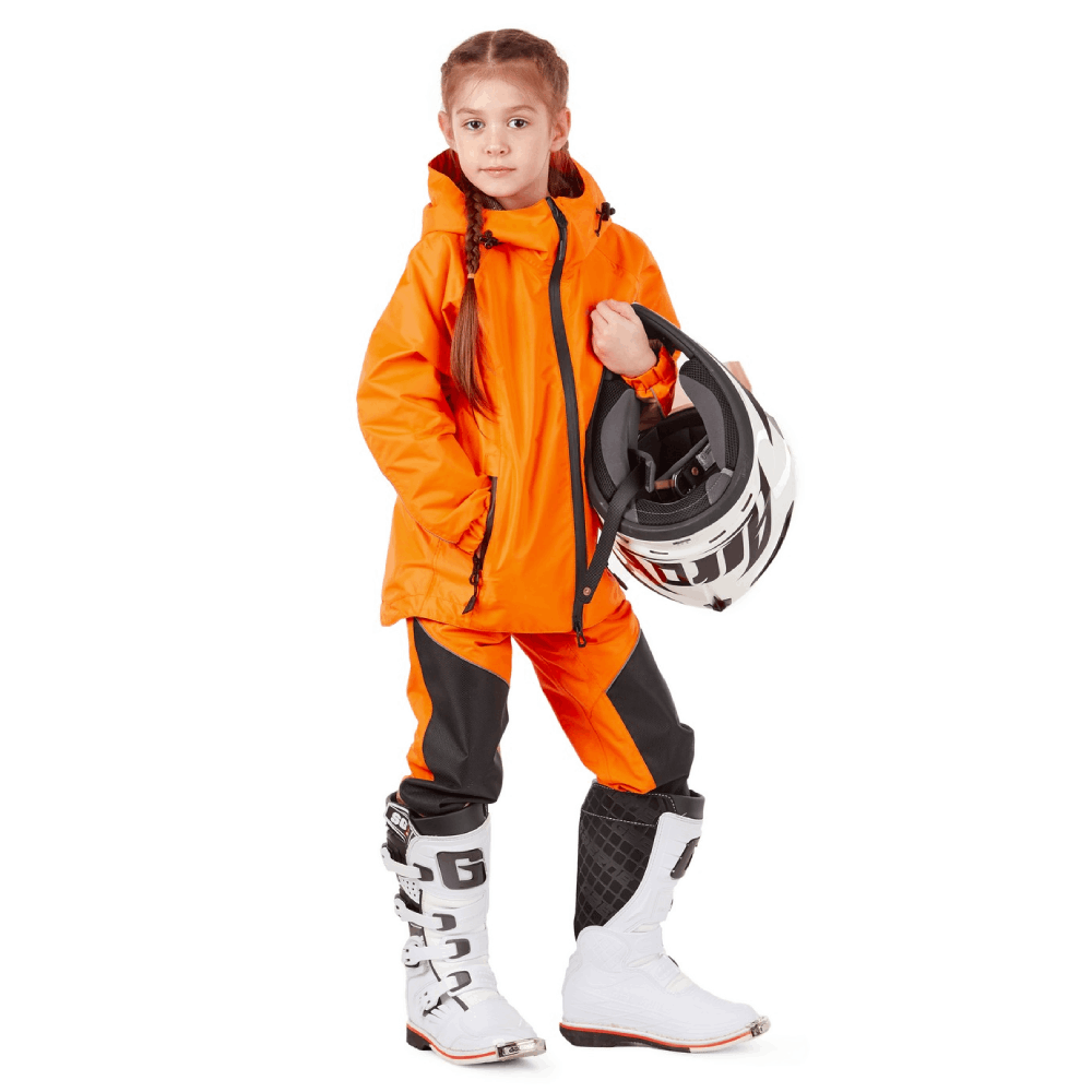 Детский комплект дождевой (куртка, брюки) EVO Kids ORANGE (мембрана)