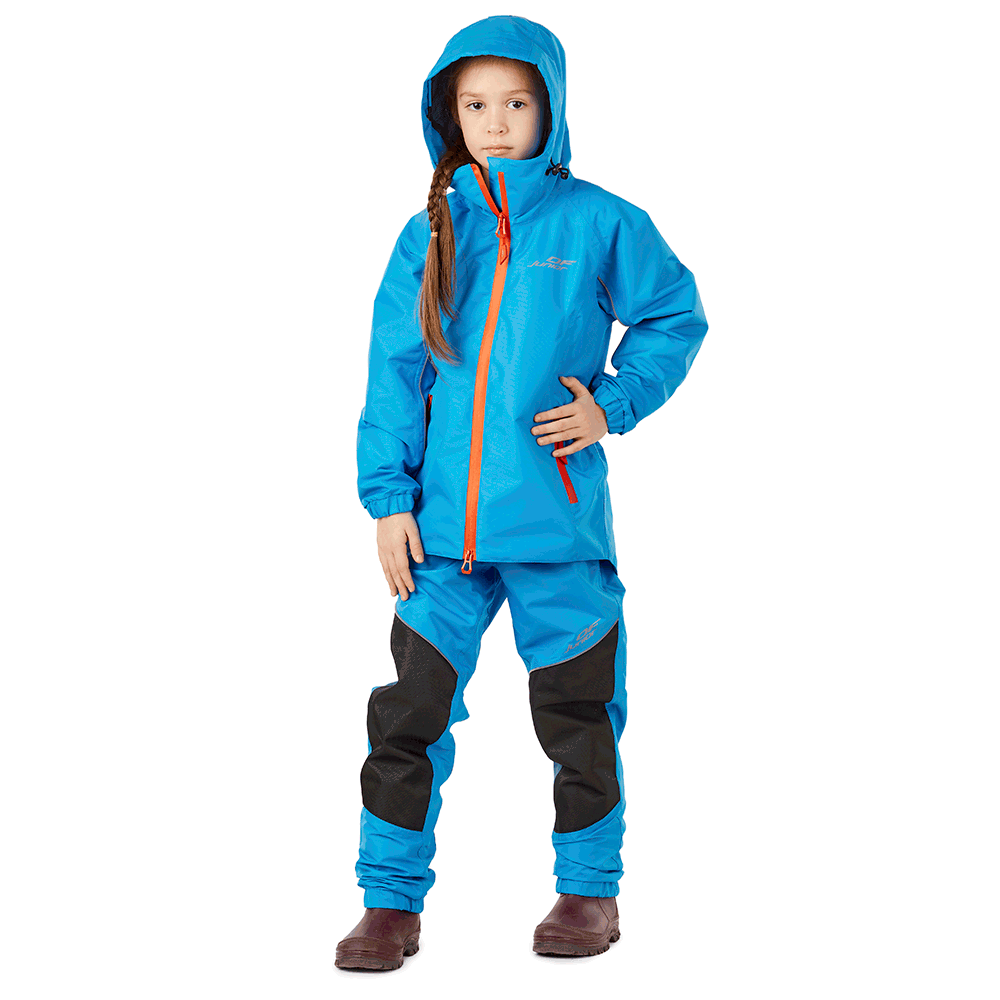 Детский комплект дождевой (куртка, брюки) EVO Kids BLUE (мембрана)