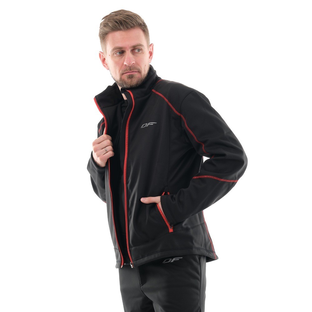 Куртка Explorer Black-Red  мужская, Softshell