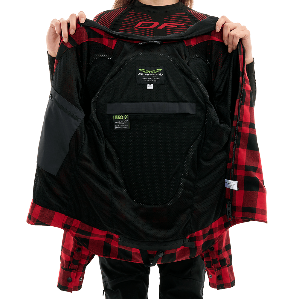 Моторубашка STREETFIGHTER Woman Red с защитой