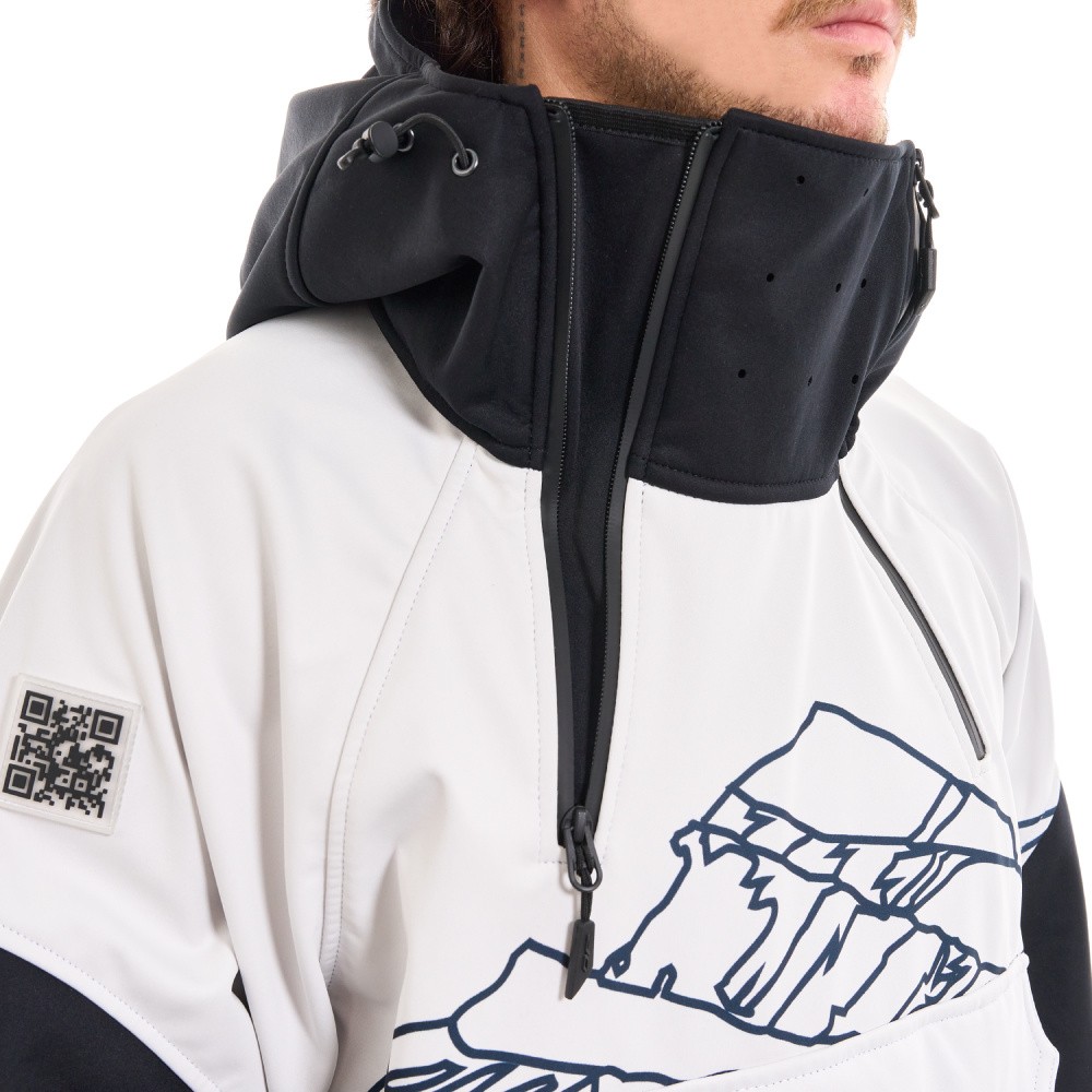 Куртка-анорак сноубордическая DF UKTUS Man Black - White