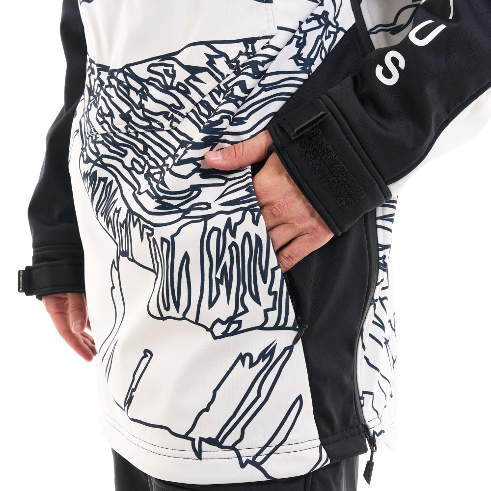 Куртка-анорак сноубордическая DF UKTUS Man Black - White