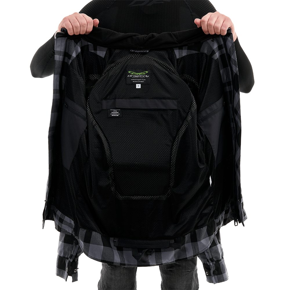 Моторубашка STREETFIGHTER Man Grey с защитой