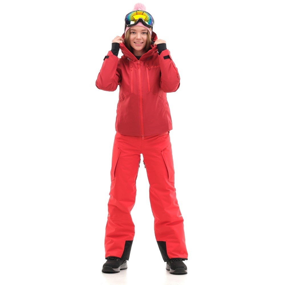 Штаны горнолыжные утепленные Gravity Premium WOMAN Red Fluo       