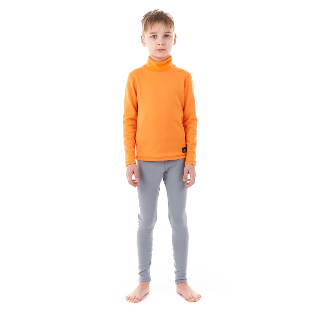 Детское термобелье Зима высокий ворот Orange - Gray