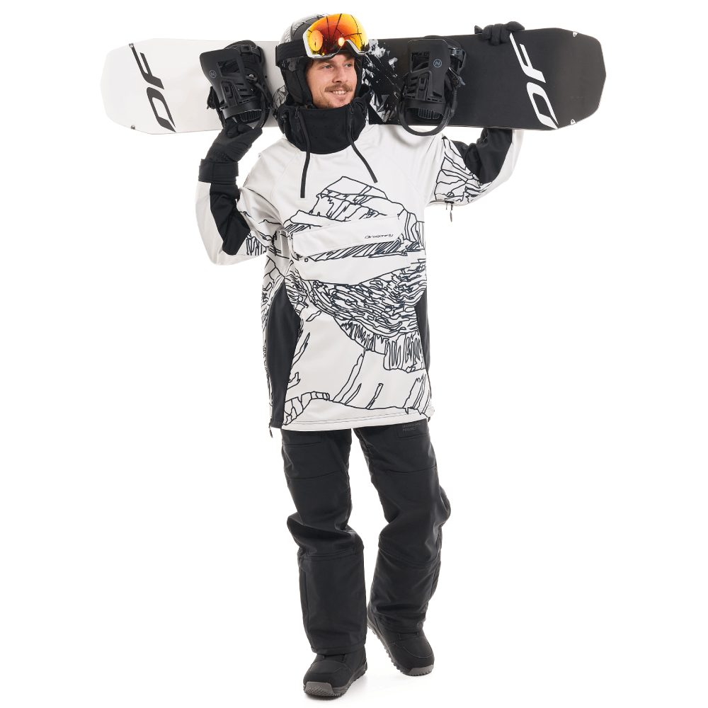 Куртка-анорак сноубордическая DF UKTUS Man Black - White