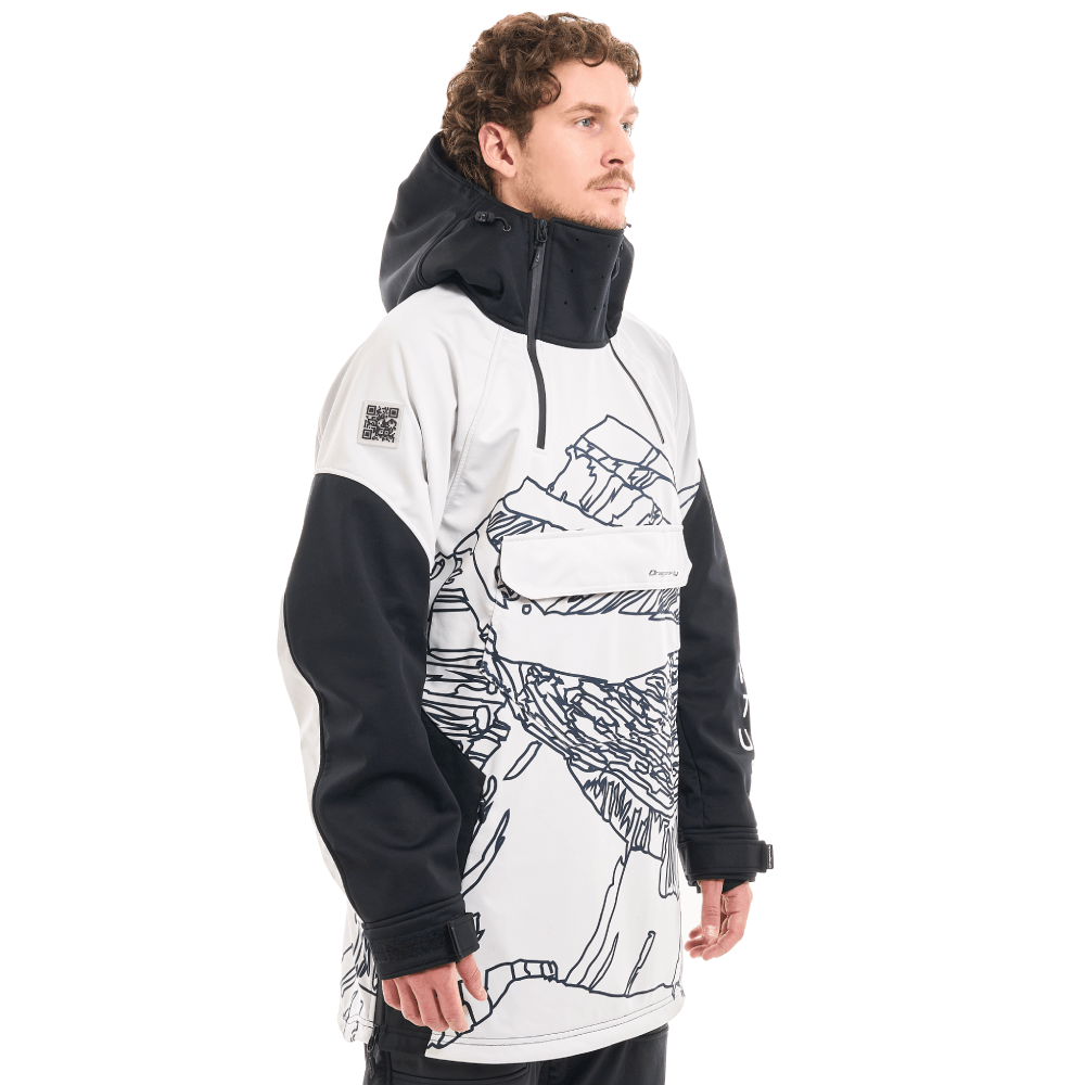 Куртка-анорак сноубордическая DF UKTUS Man Black - White