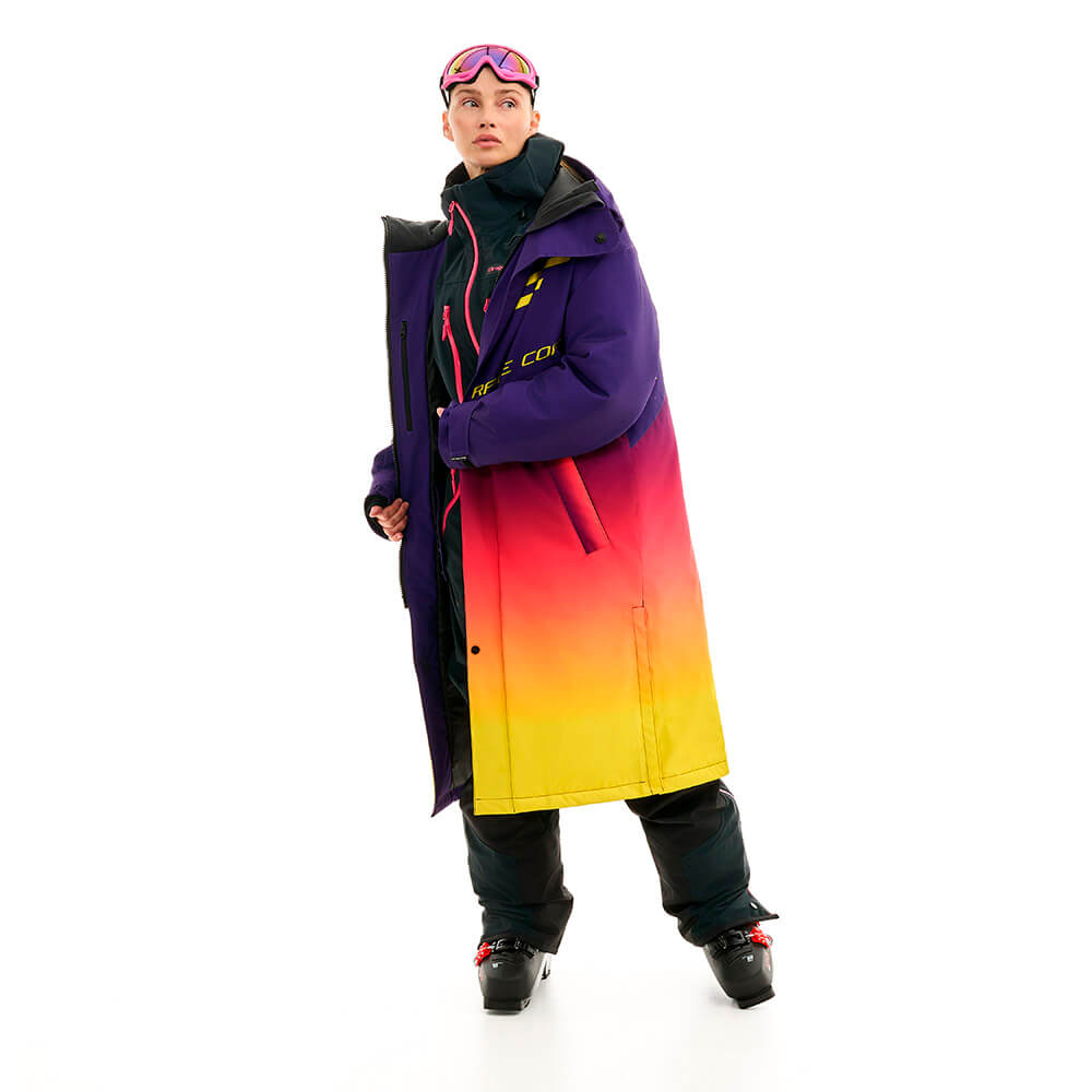 Плащ зимний RACE COAT WINTER SUNSET Woman Violet - Yellow