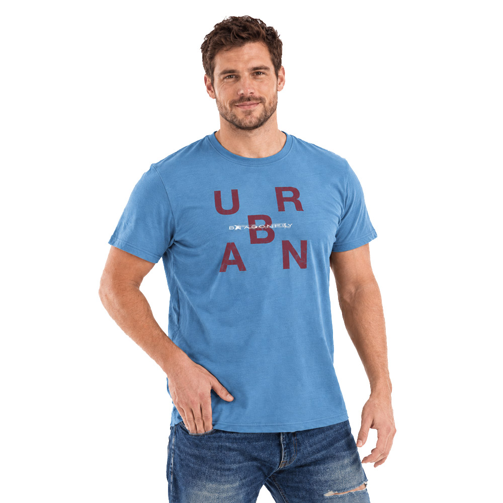 Футболка с принтом Summer. URBAN collection. Blue-Gray. Man