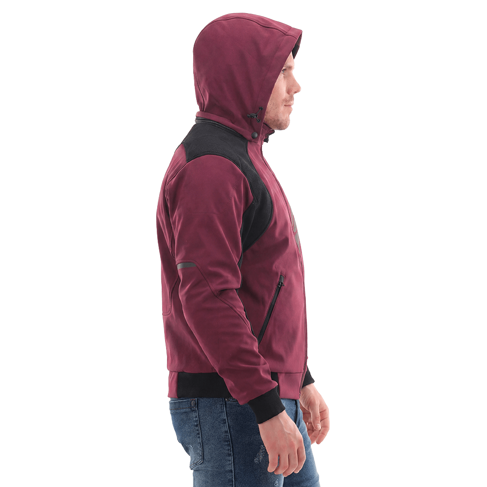 Мототолстовка DF Urban Bordo с защитой