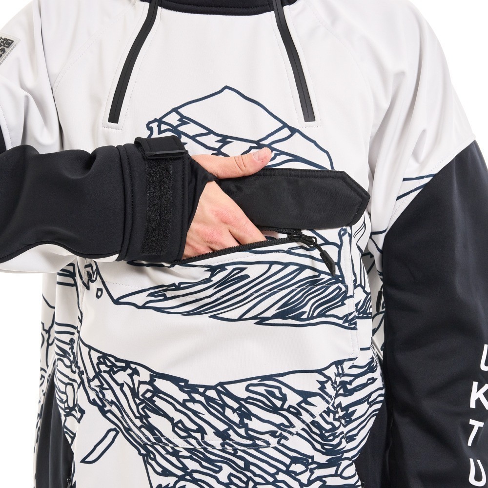 Куртка-анорак сноубордическая DF UKTUS Man Black - White