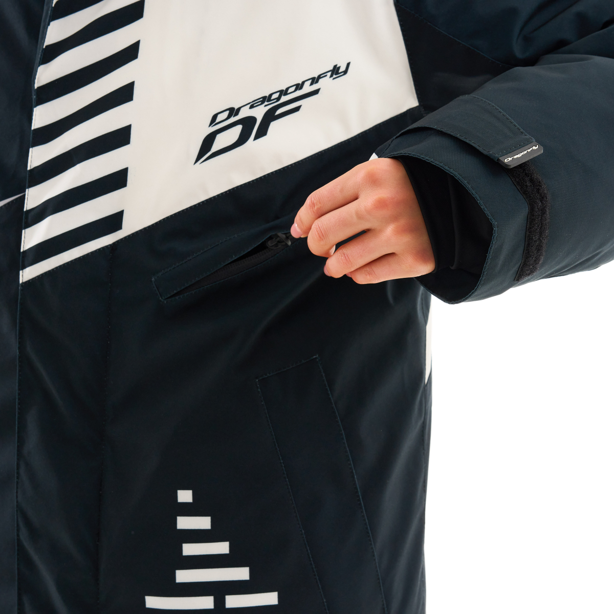 Плащ зимний RACE COAT Woman Black - White