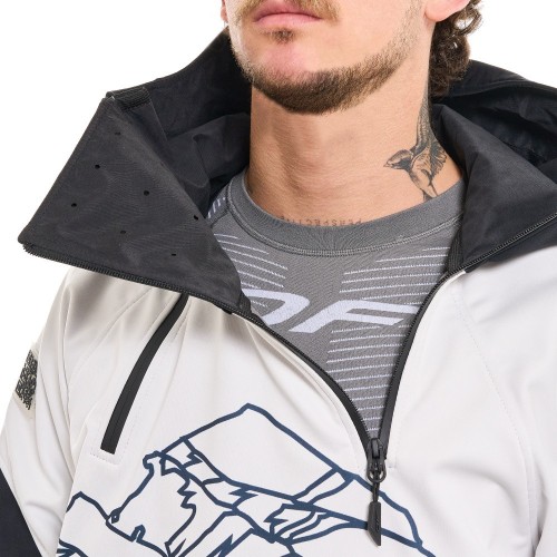 Куртка-анорак сноубордическая DF UKTUS Man Black - White фото 8