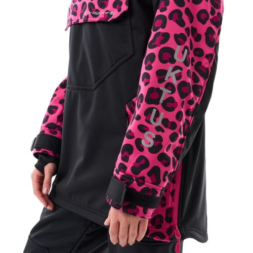 Куртка-анорак сноубордическая DF UKTUS Woman Cat Black - Pink фото 10