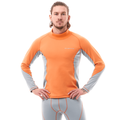 Термокофта зимняя с высоким воротом Man Orange - Grey