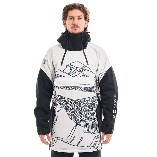 Куртка-анорак сноубордическая DF UKTUS Man Black - White 