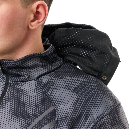 Мототолстовка DF URBAN Grey Polygon с защитой фото 5