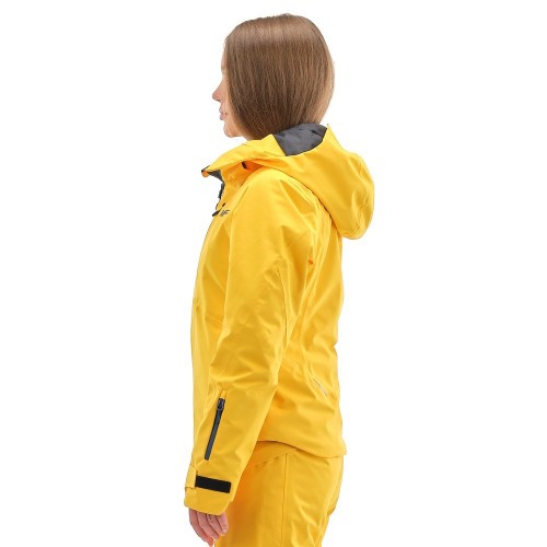 Куртка горнолыжная утепленная Gravity Premium WOMAN Yellow-Dark Ocean            фото 2