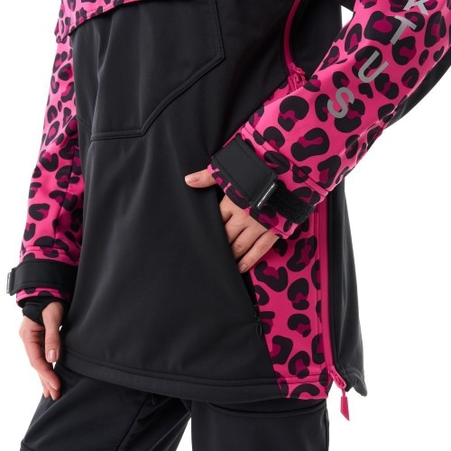 Куртка-анорак сноубордическая DF UKTUS Woman Cat Black - Pink фото 13