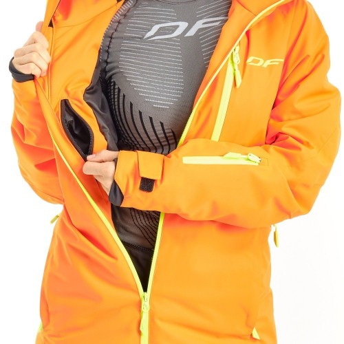 Куртка горнолыжная утепленная Gravity Premium Woman Orange-Yellow 2023 фото 4