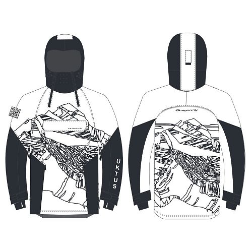 Куртка-анорак сноубордическая DF UKTUS Man Black - White 