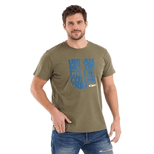 Футболка с принтом. Summer. U - collection. Khaki. M 