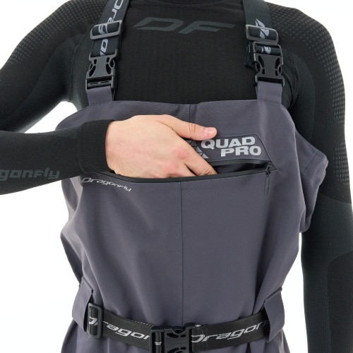 Вейдерсы мембранные QUAD PRO Man Grey - Black фото 5