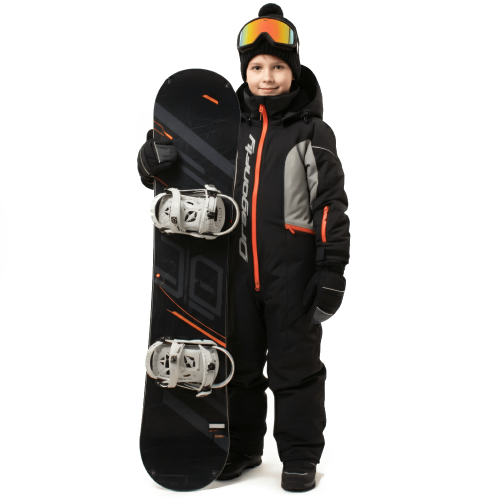 Зимний утепленный комбинезон DF JUNIOR Gravity Black-Gray 2023 фото 14