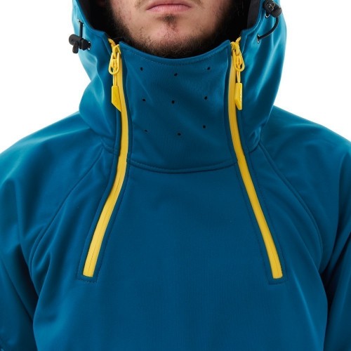 Куртка-анорак сноубордическая DF UKTUS Man Dark Ocean - Yellow фото 4