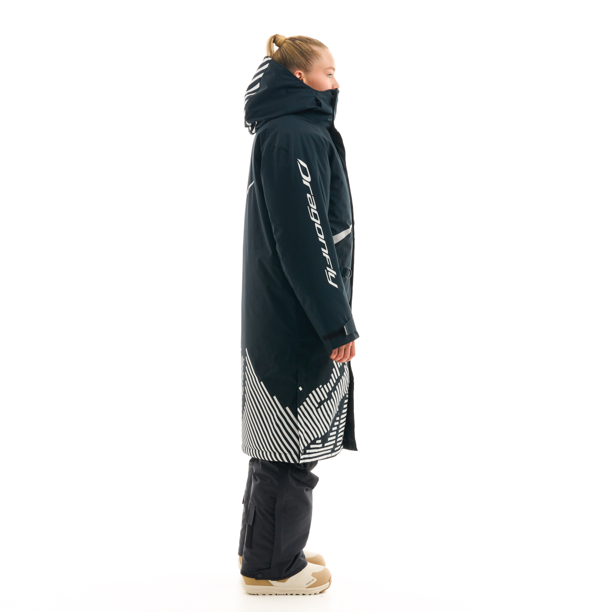 Плащ зимний RACE COAT Woman Black - White