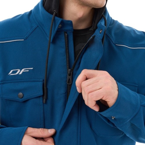 Моторубашка STREETFIGHTER Man Dark Blue с защитой фото 8