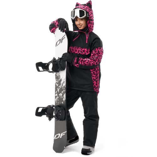 Куртка-анорак сноубордическая DF UKTUS Woman Cat Black - Pink фото 17