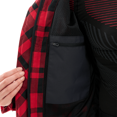 Моторубашка STREETFIGHTER Woman Red с защитой фото 12