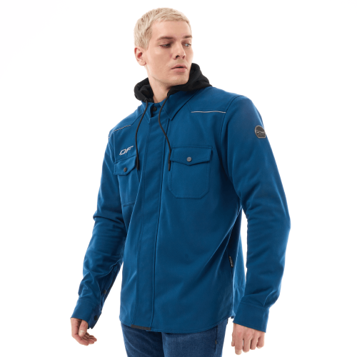 Моторубашка STREETFIGHTER Man Dark Blue с защитой фото 2