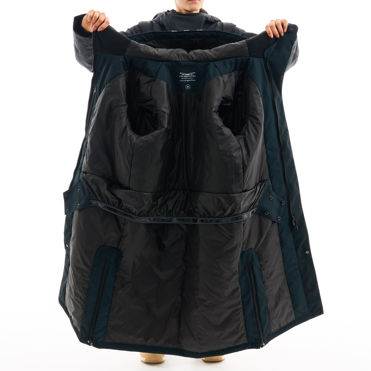 Плащ зимний RACE COAT Woman Black - White