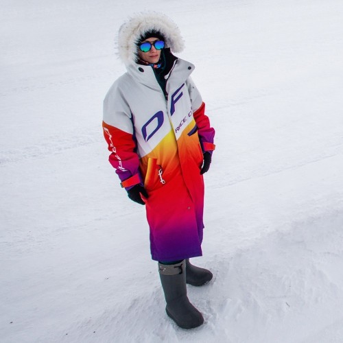 Плащ зимний RACE COAT WINTER SUNSET Woman Orange - Violet фото 19