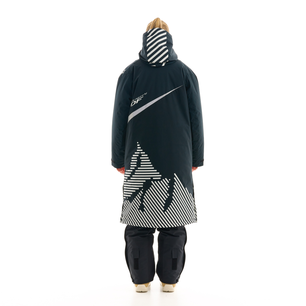 Плащ зимний RACE COAT Woman Black - White