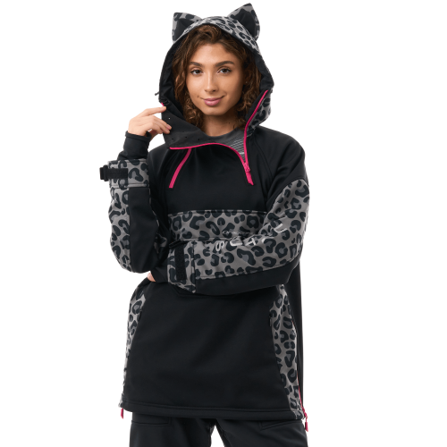 Куртка-анорак сноубордическая DF UKTUS Woman Cat Black - Grey
