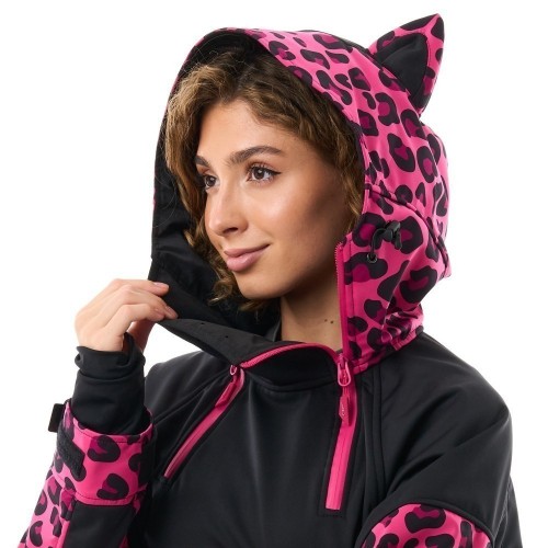 Куртка-анорак сноубордическая DF UKTUS Woman Cat Black - Pink фото 5