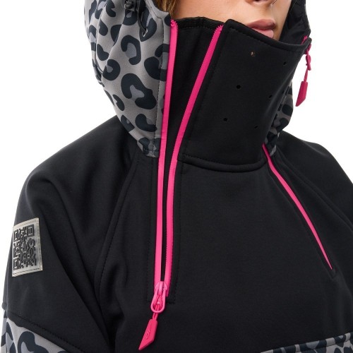 Куртка-анорак сноубордическая DF UKTUS Woman Cat Black - Grey фото 8