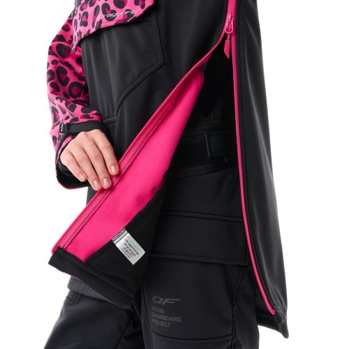 Куртка-анорак сноубордическая DF UKTUS Woman Cat Black - Pink фото 15