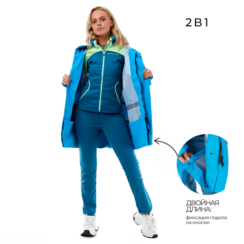 Дождевик городской DF RAINCOAT 2.0 Blue фото 2
