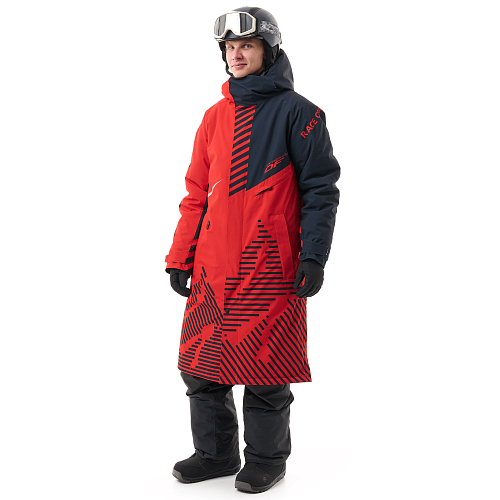 Плащ зимний RACE COAT Man Red - Black 
