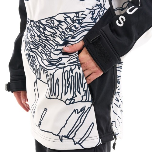 Куртка-анорак сноубордическая DF UKTUS Man Black - White фото 16