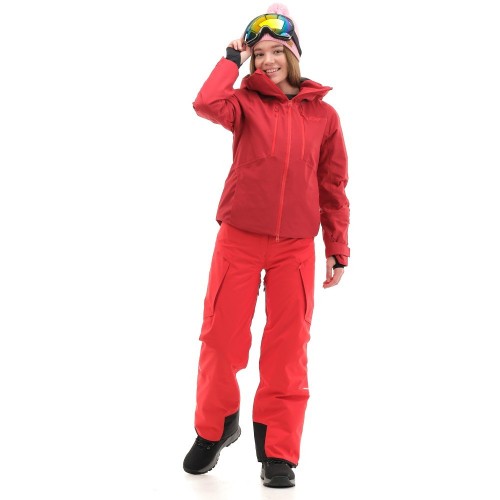 Куртка горнолыжная утепленная Gravity Premium WOMAN Maroon-Red фото 13