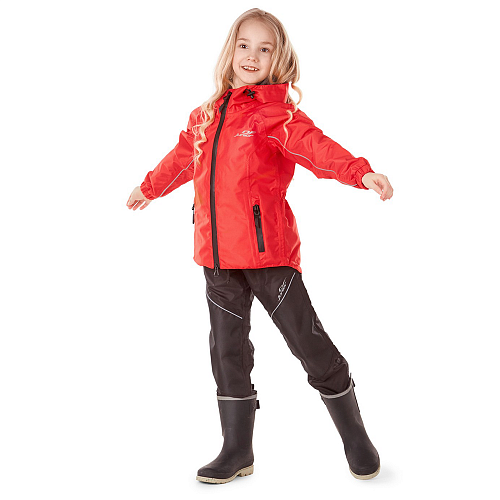 Детский комплект дождевой (куртка, брюки) EVO Kids RED (мембрана)                    