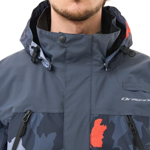 Мембранная куртка QUAD 2.0 Man Grey - Orange Camo фото 7