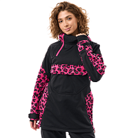 Куртка-анорак сноубордическая DF UKTUS Woman Cat Black - Pink 