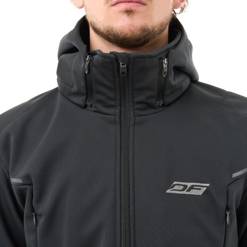 Мототолстовка DF URBAN Man Black с защитой фото 8